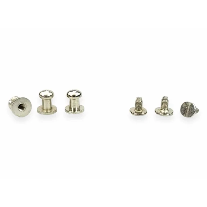 Toscani Rivetti e borchie gemelli argento zinco 6 mm