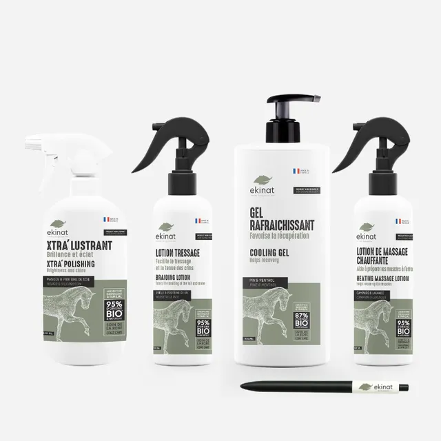 Ekinat Pack Concorso cavallo lozione + lustrante + gel