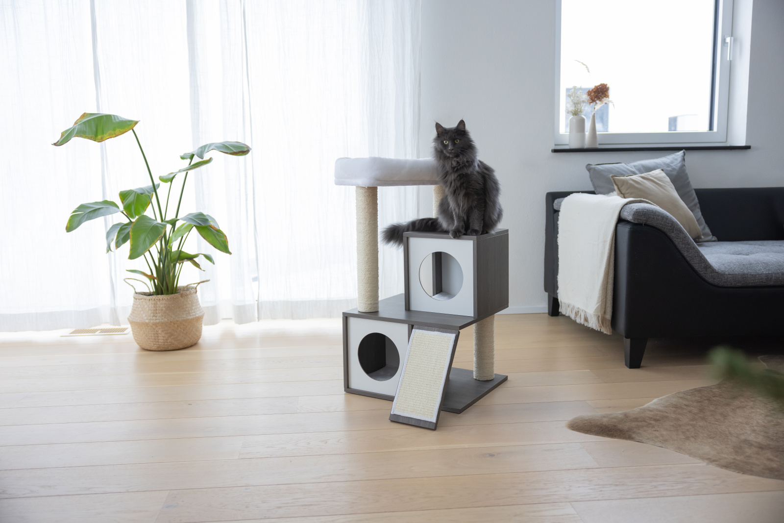 Kerbl Cat Tree Flair tiragraffi per gatti con cuccia