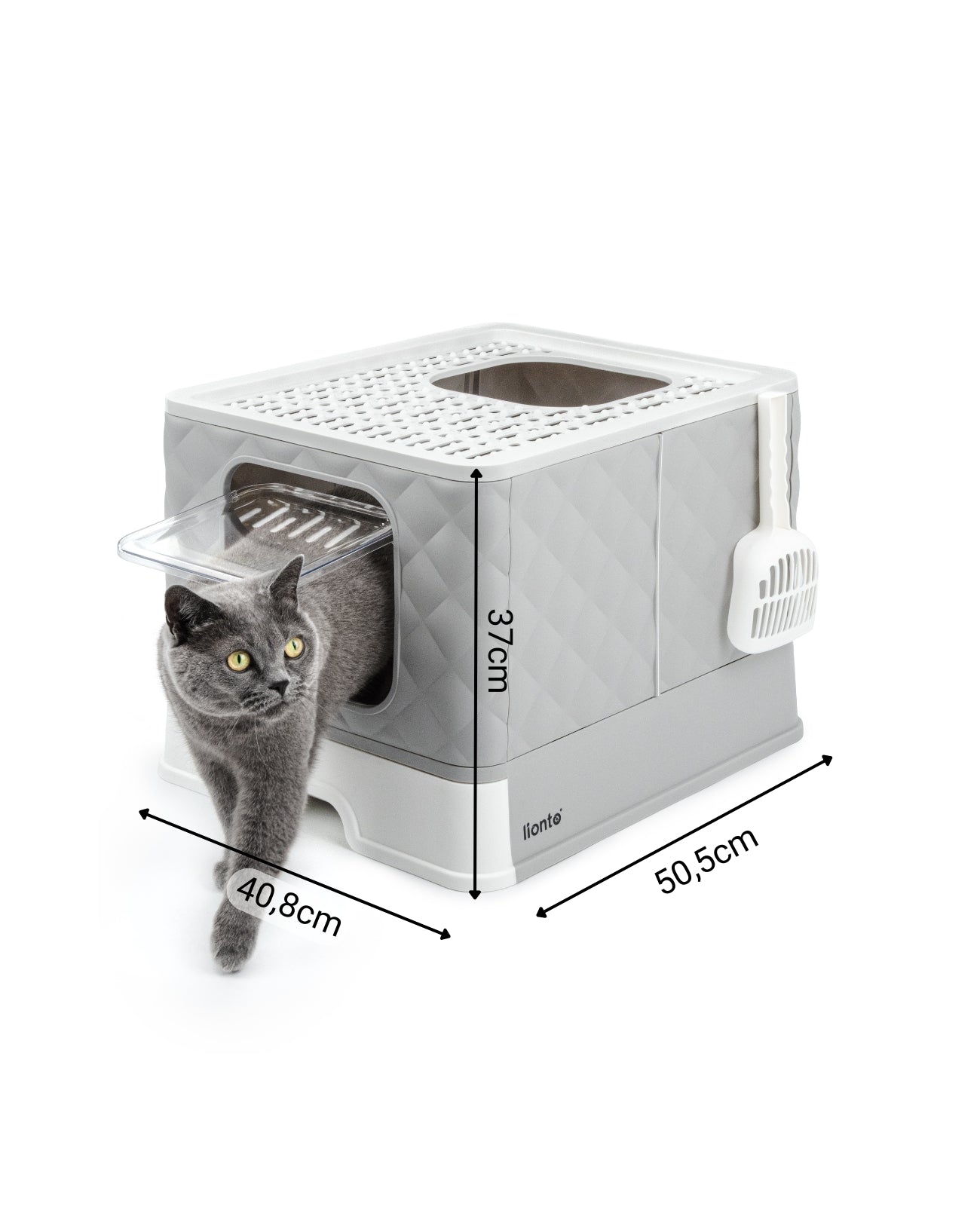 Lionto Katzenpflege lettiera gatto cassetto paletta 50x40,8x37 cm