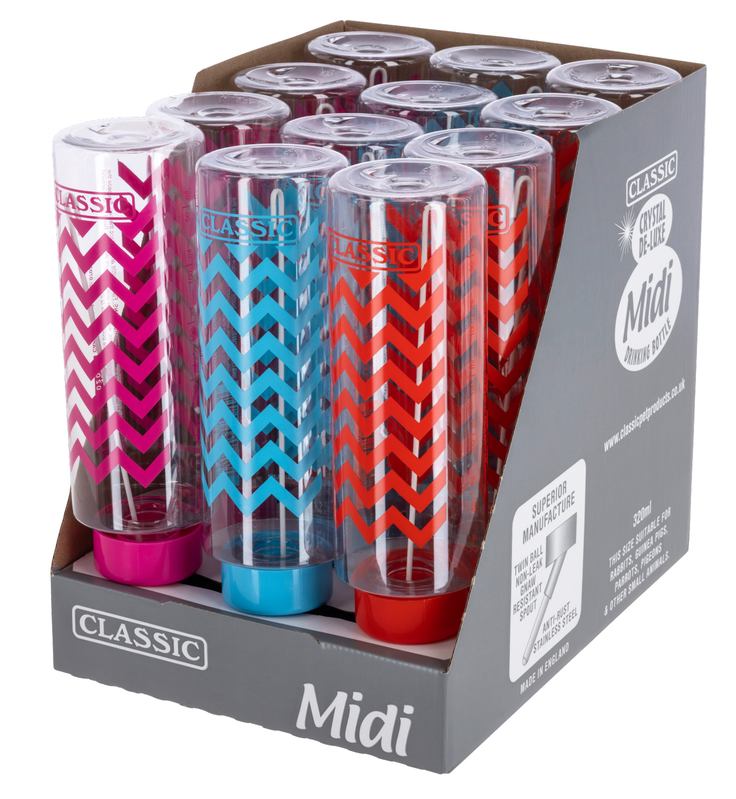 Kerbl Classic Zig-Zag Beverino Roditori Acciaio Antigoccia