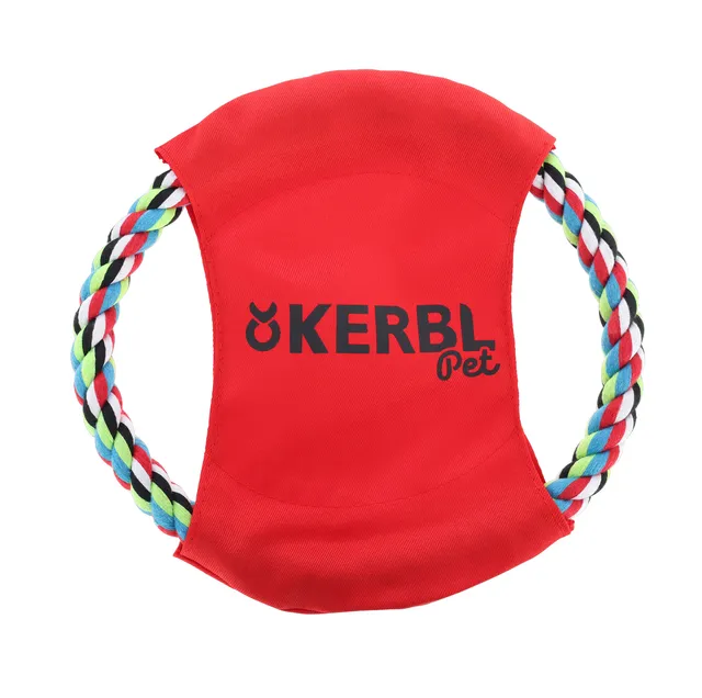 Kerbl Pet Dog Toy Frisbee disco cane cotone nylon morbido
