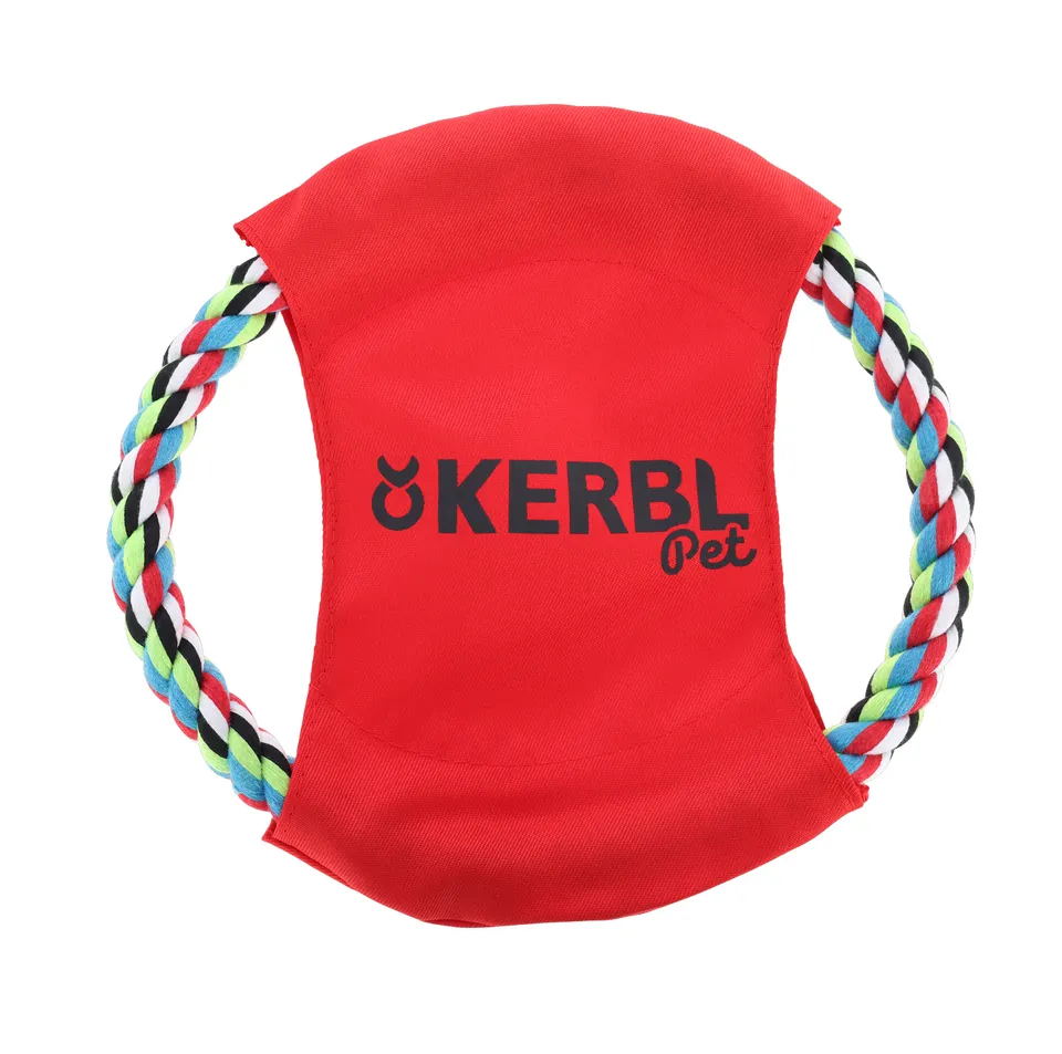 Kerbl Pet Dog Toy Frisbee disco cane cotone nylon morbido