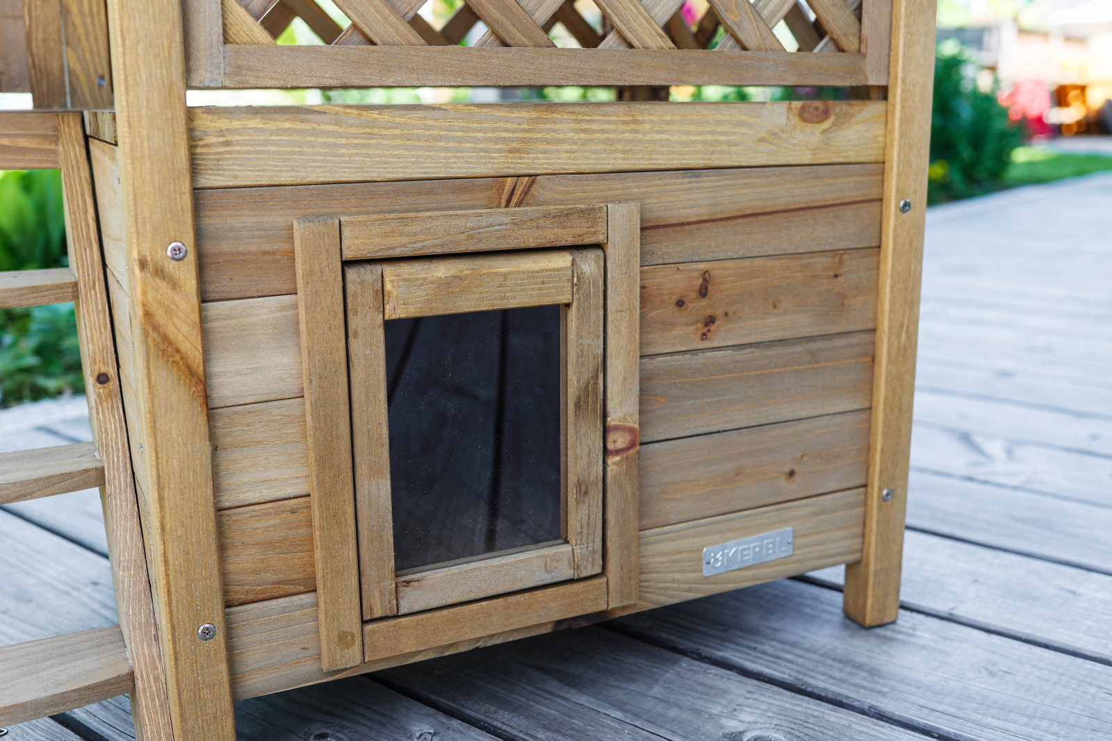 Kerbl Pet Cat Lodge casetta gatto esterno legno veranda