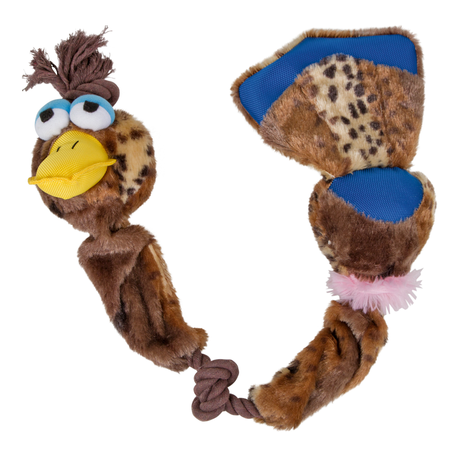 Kerbl Pet Duck Huggo peluche cane papera con corda