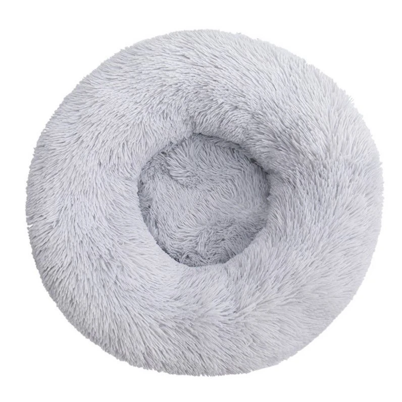 Toscani Vet Bed cuscino ciambella fluffy grigio chiaro 50 cm