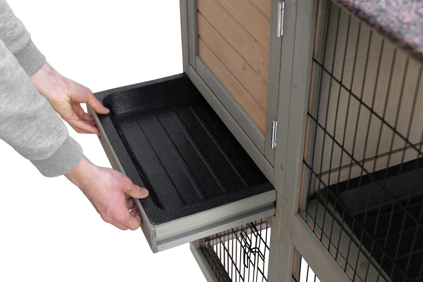 Kerbl Rodent House Suite conigliera legno due piani con recinto