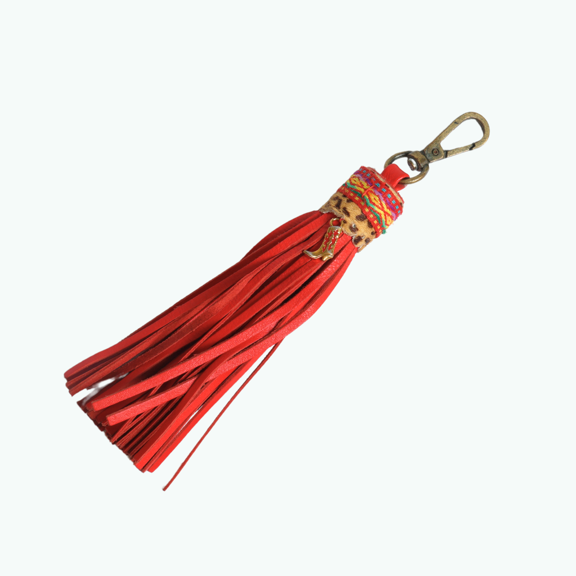 Dog with a Mission Gypsy charm per guinzaglio in pelle rossa