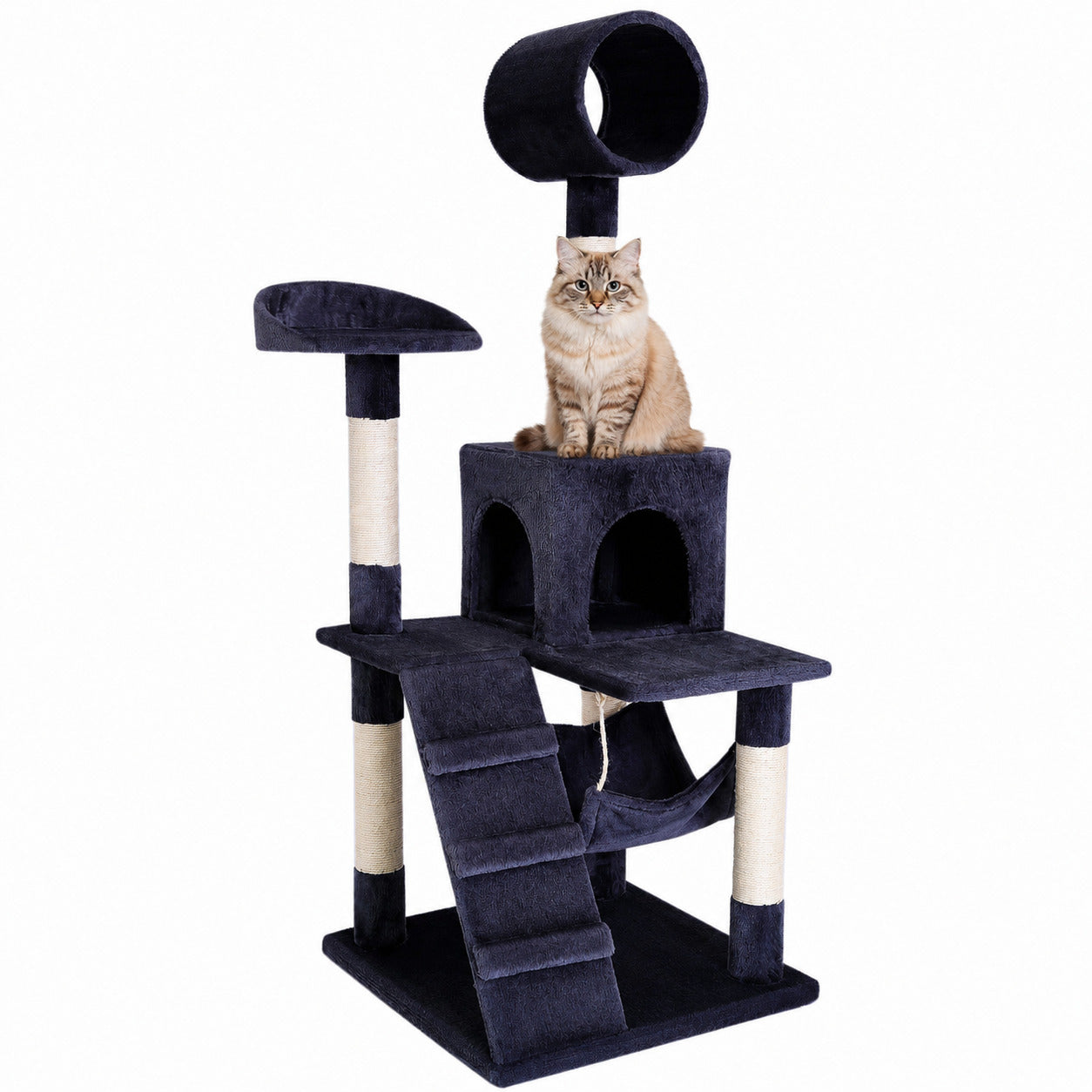 Lionto Katzenkratzbäume tiragraffi gatto beige 133 cm sisal