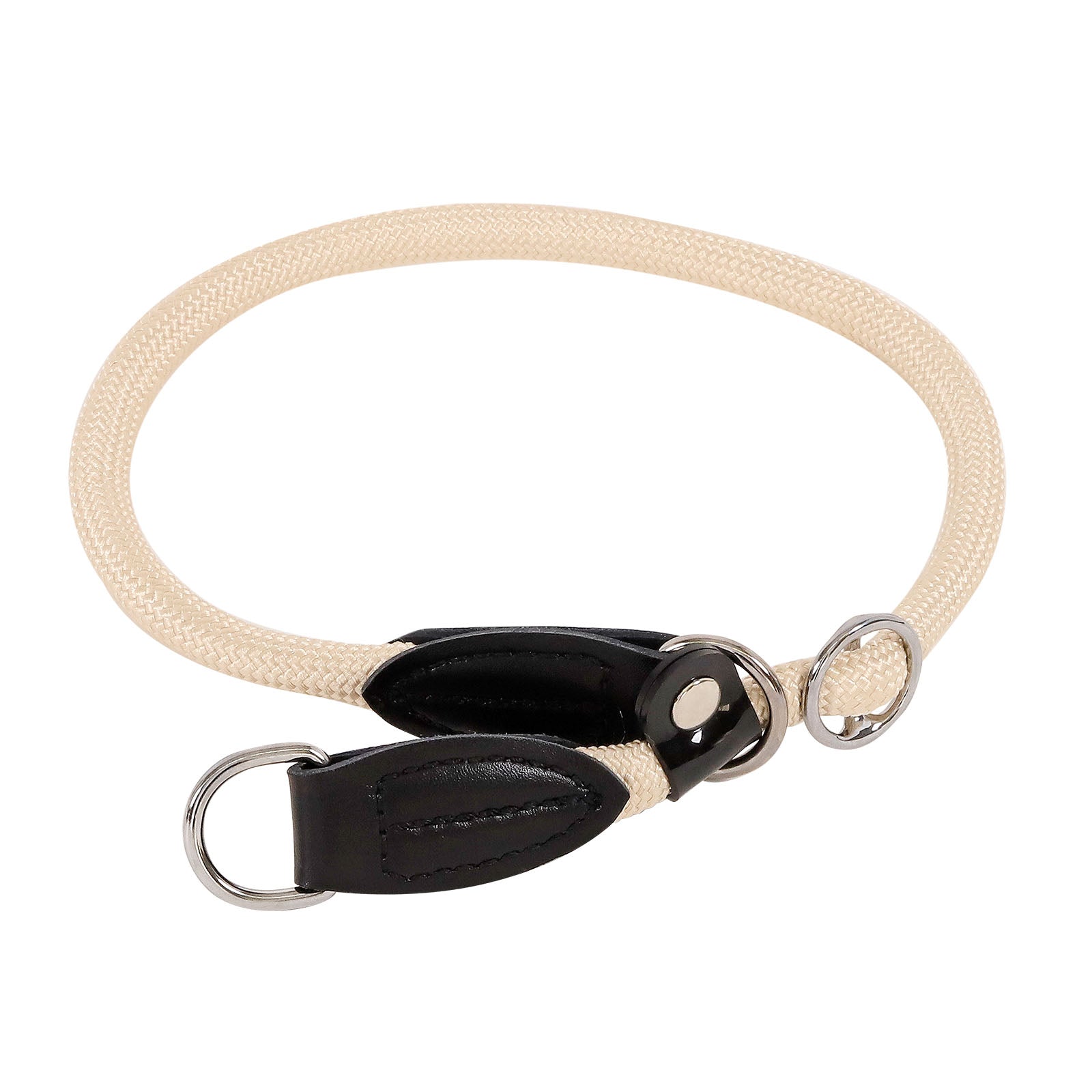 Lionto Hunde-Spaziergang collare semistrozzo 45 cm nylon nero