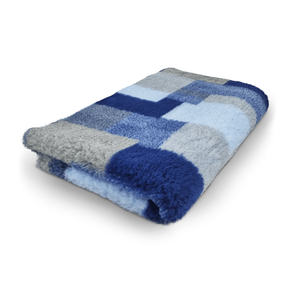 Toscani Vet Bed tappeto quadrati azzurri pelo 28 mm
