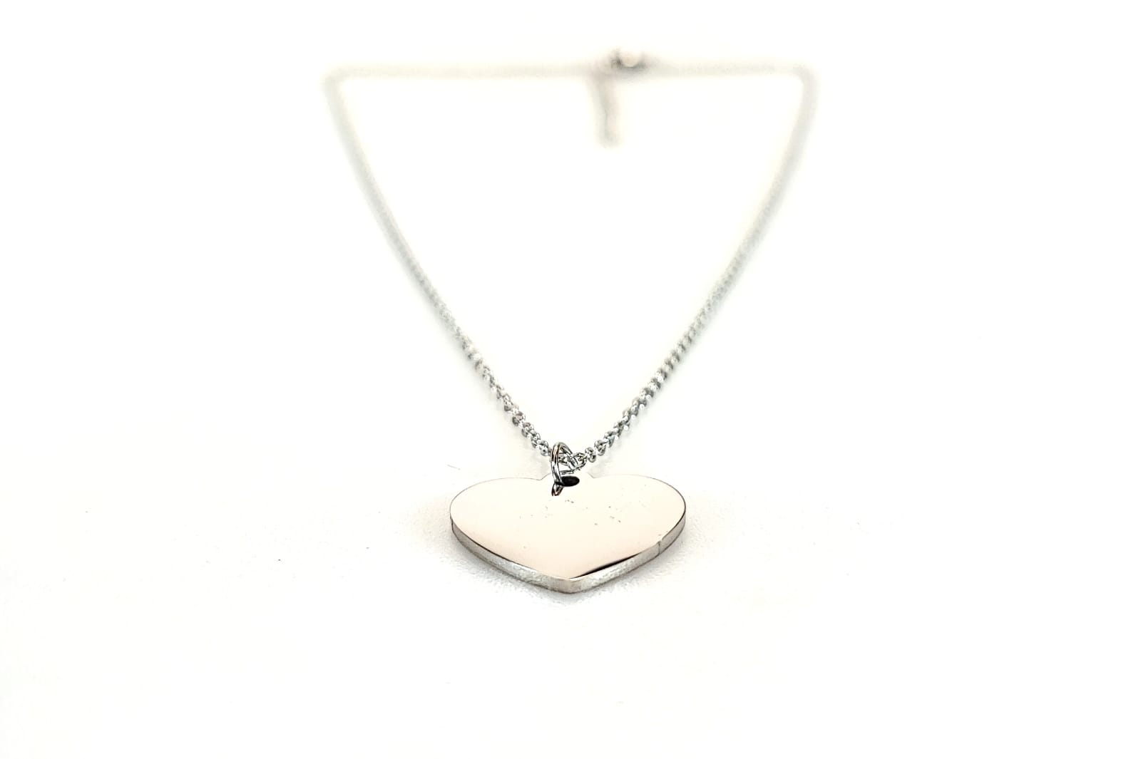 Toscani Gadget collana cuore acciaio argento incisa