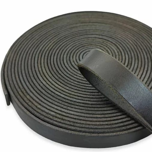 Toscani Strisce di cuoio striscia cuoio nero 10mm