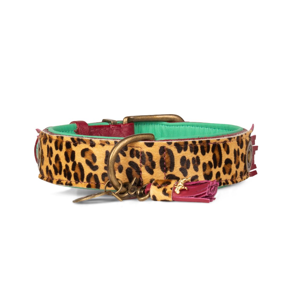 Dog with a Mission Lou Lou collare cane L pelle bordeaux animalier