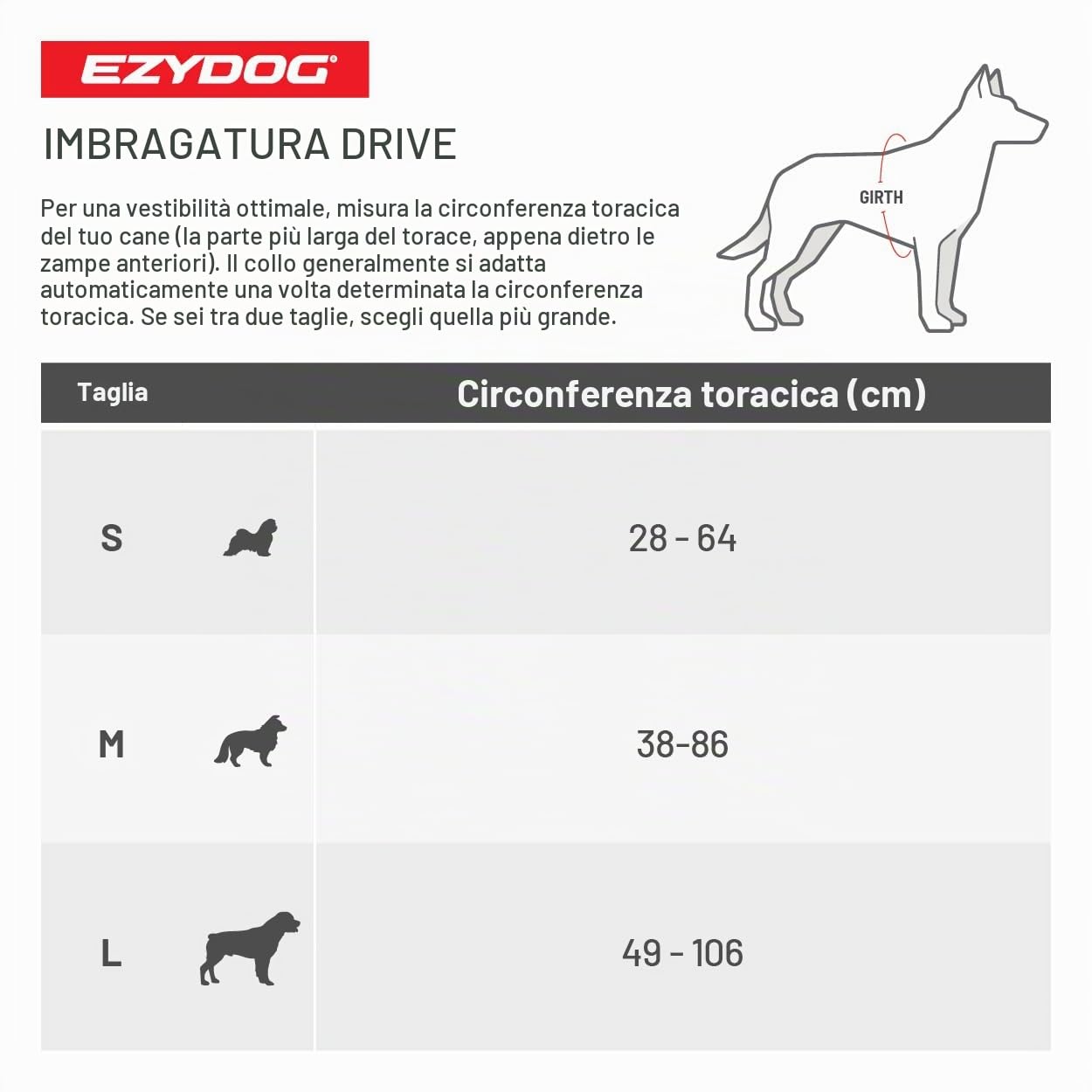 EzyDog Travel Drive Pettorina Auto Cane S Nero Crash-Test