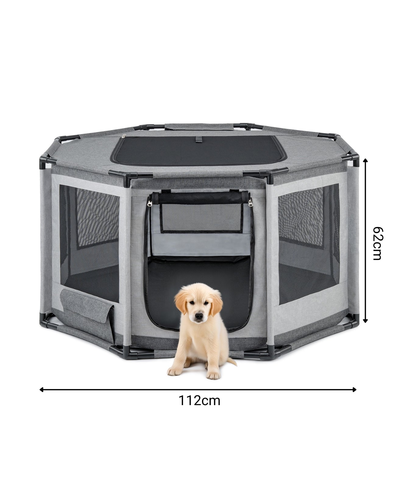 Lionto Welpenausstattung box cuccioli 112x112x62 cm tessuto