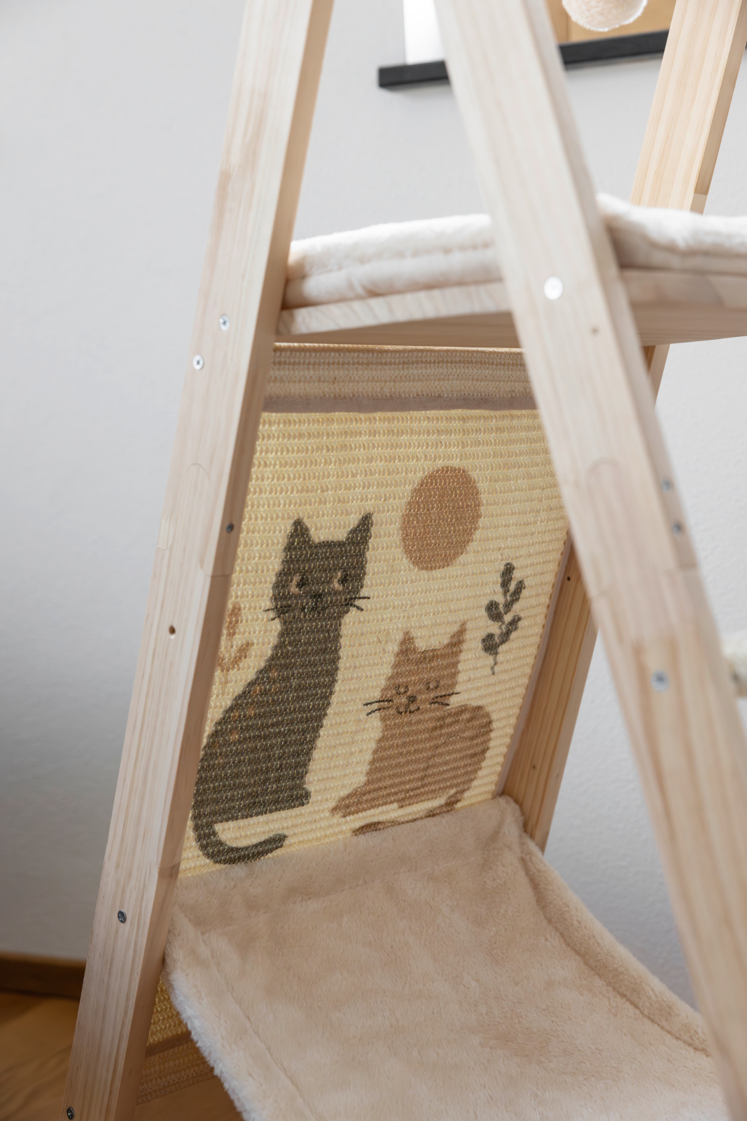 Kerbl Pet Ladder torre tiragraffi in legno con amaca