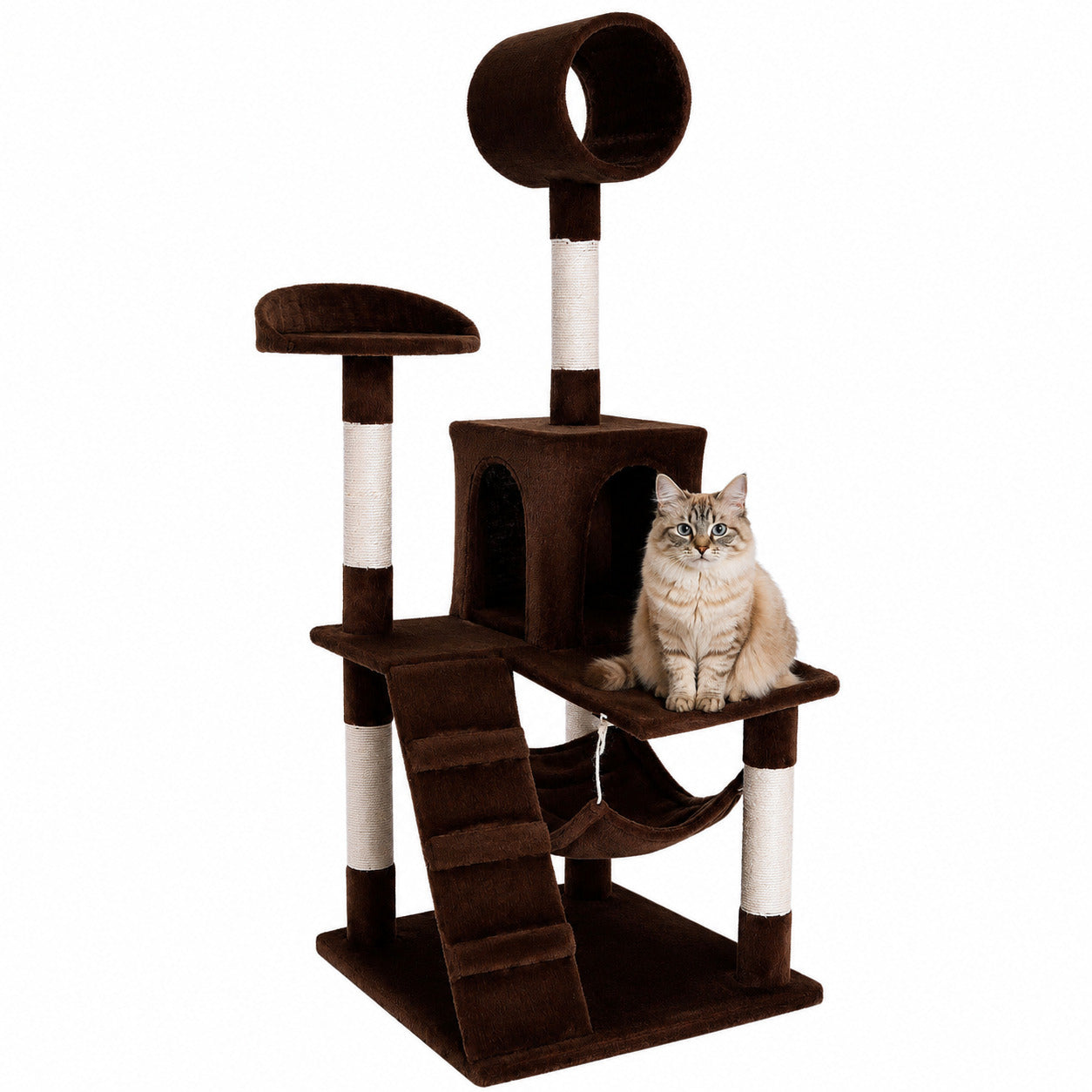 Lionto Katzenkratzbäume tiragraffi gatto beige 133 cm sisal