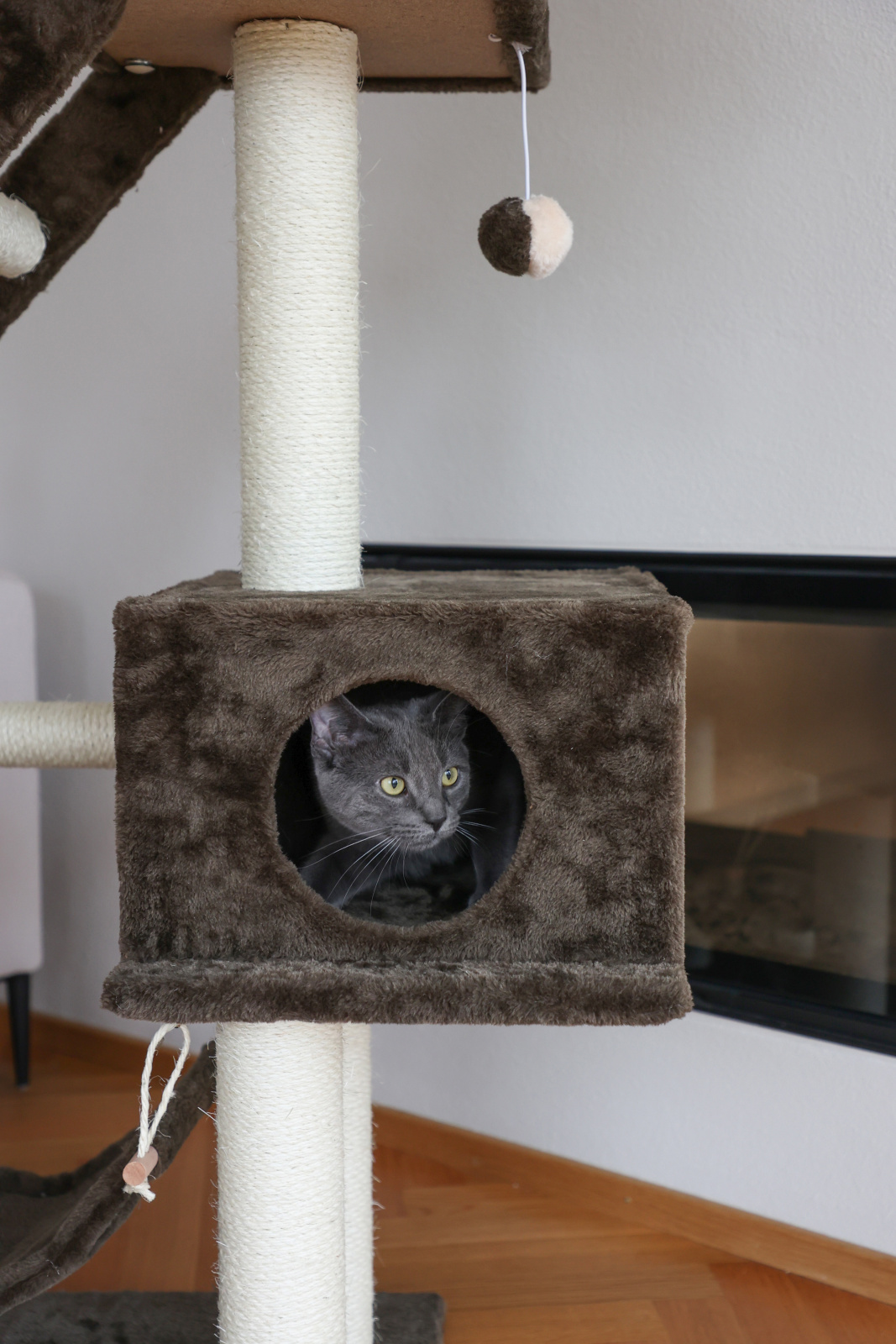 Kerbl Pet Cat Tree Granat tiragraffi gatto con amaca