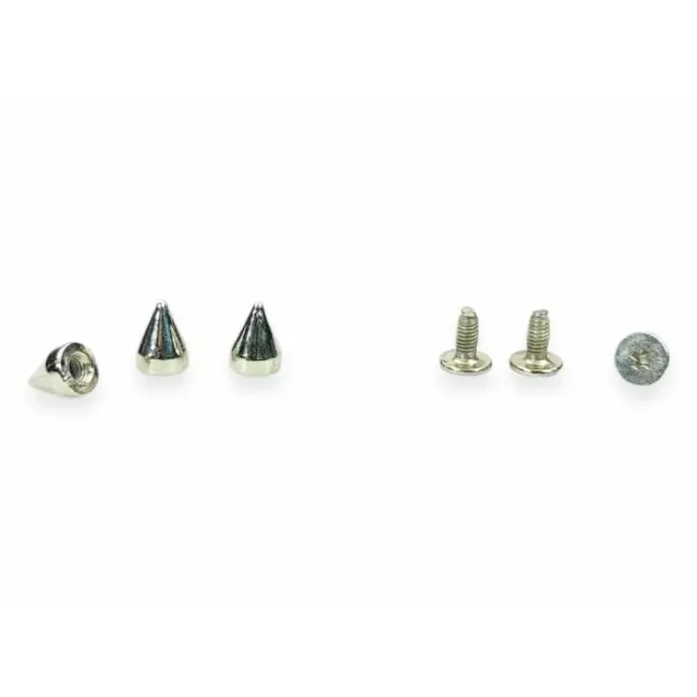 Toscani Rivetti e borchie Borchia cono borchia zinco argento 7 mm