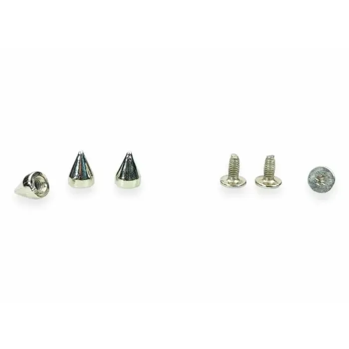 Toscani Rivetti e borchie Borchia cono borchia zinco argento 7 mm