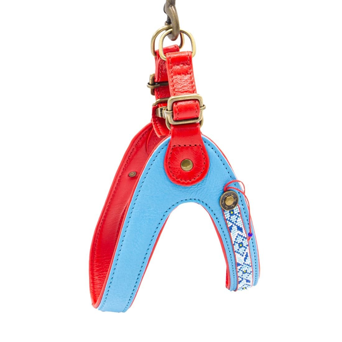 Dog with a Mission Dutchie Pettorina Cane 8 Blu Rosso Perline