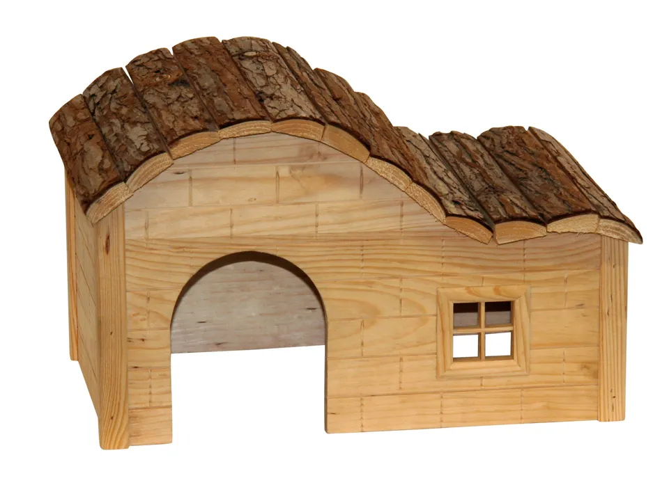 Kerbl Wavy House casetta roditori legno naturale da rosicchiare