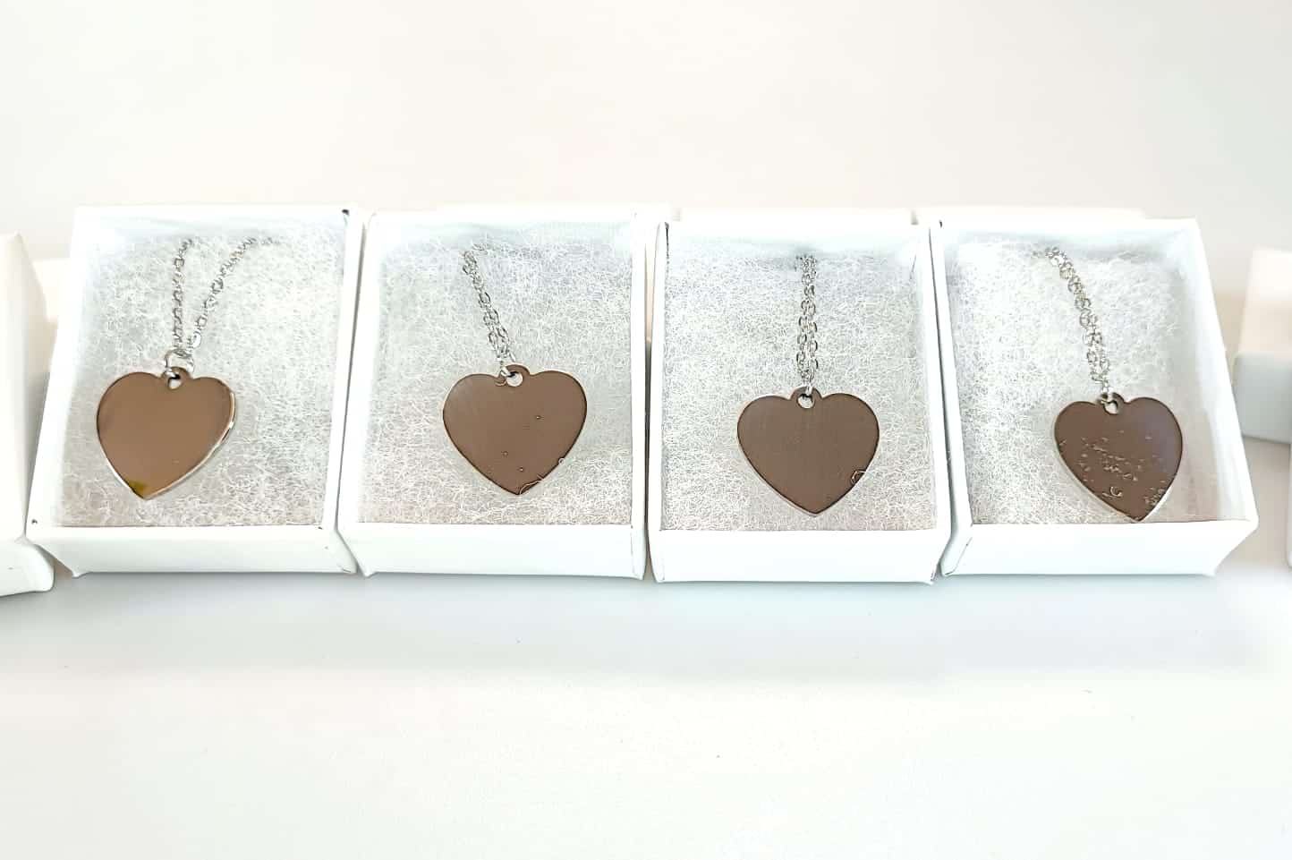 Toscani Gadget collana cuore acciaio argento incisa