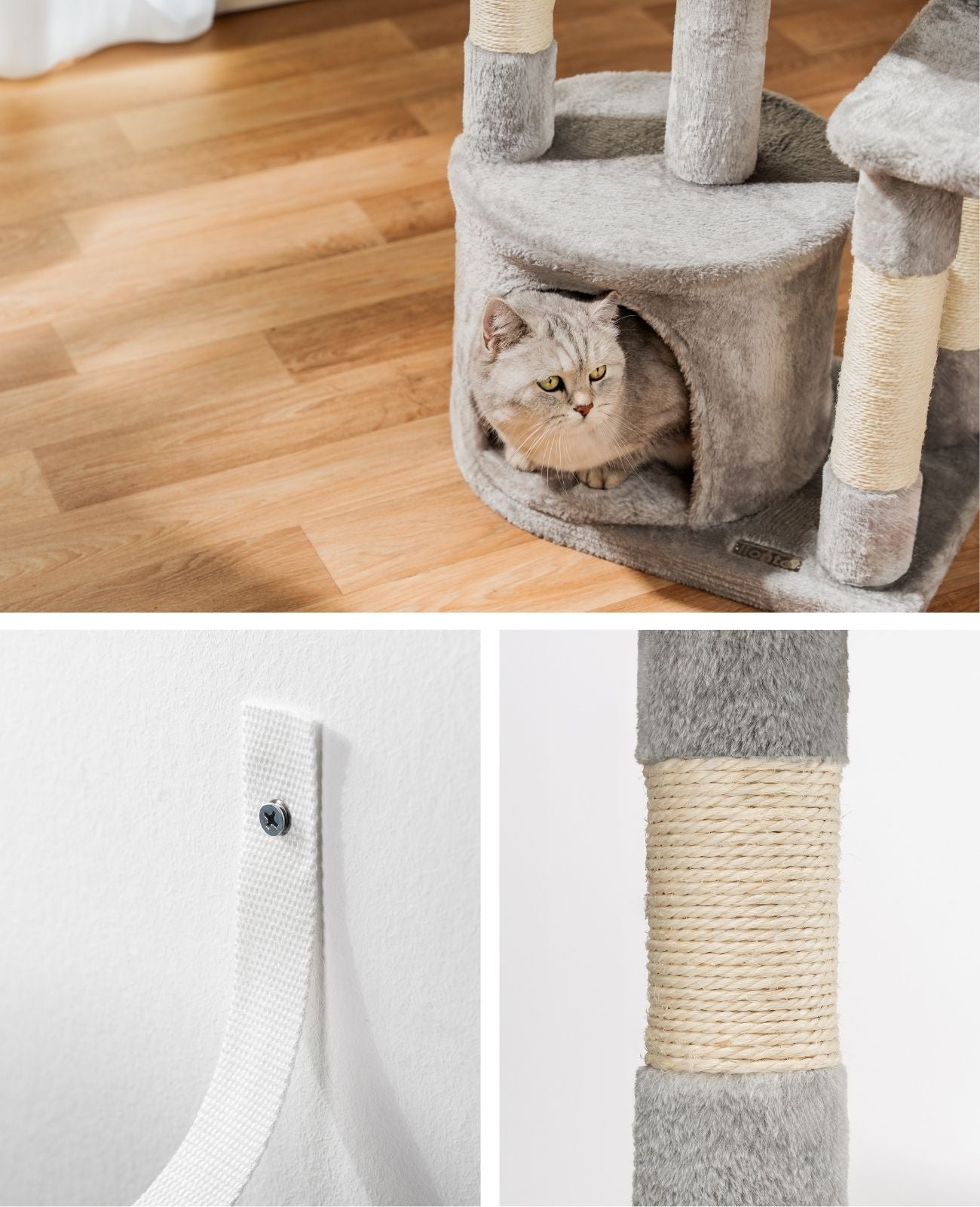 Lionto Katzenkratzbäume tiragraffi 115 cm beige con cu affection