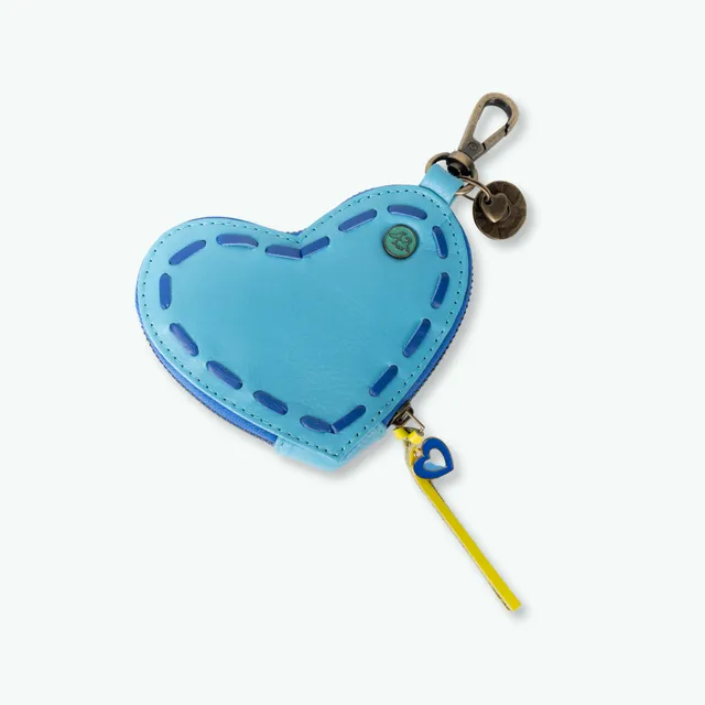 Dog with a Mission Sky marsupio premi cane pelle blu