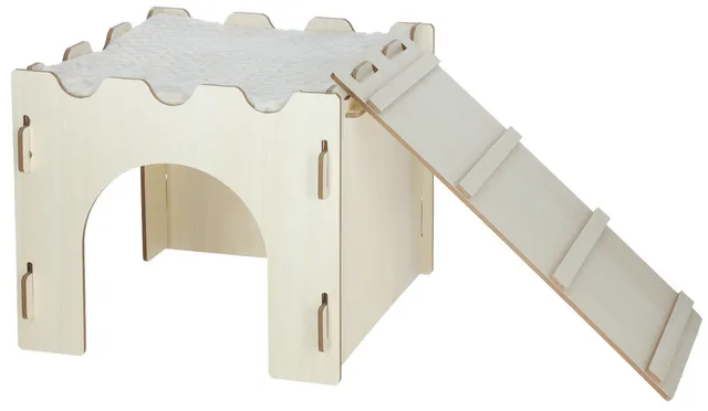 Kerbl Rodent Castle Casetta Roditori Legno con Rampa Cuscino