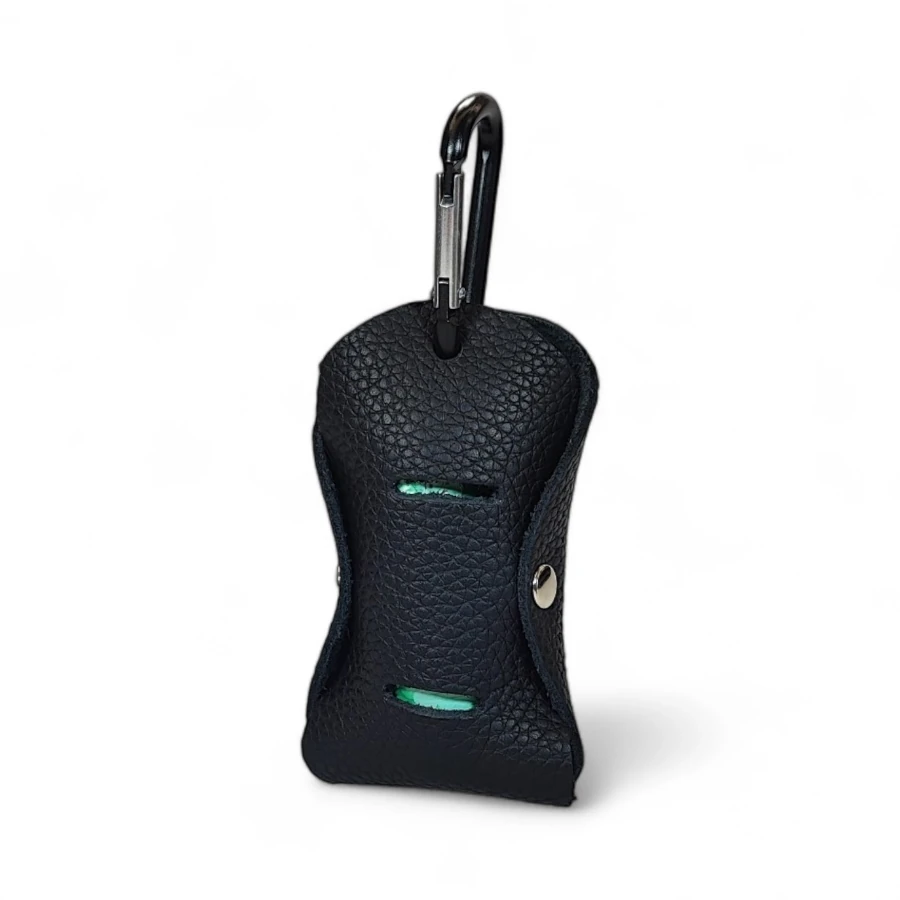 Toscani Gadget porta sacchetti cani in pelle bovina con moschettone