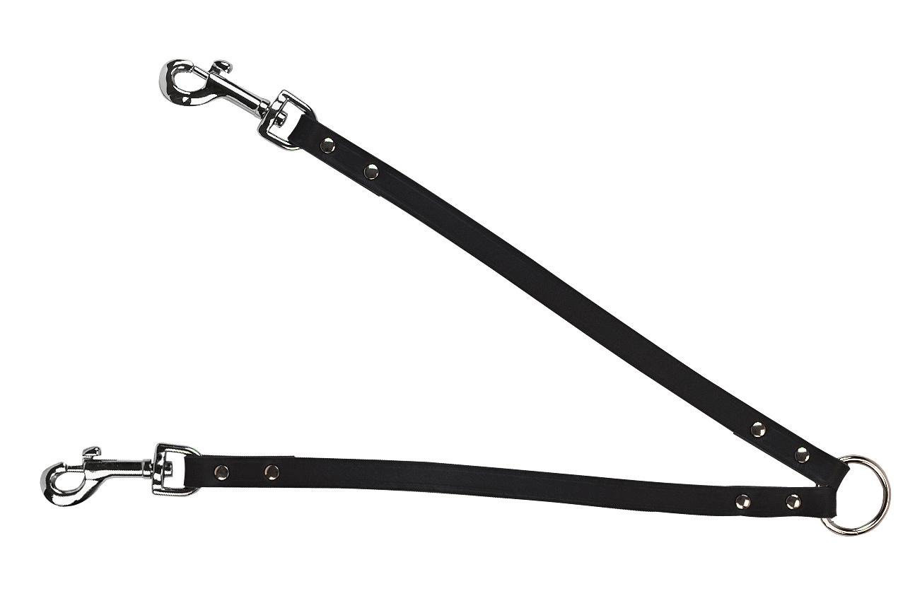 Kerbl Pet Vegas Coupling sdoppiatore cuoio 2 cani