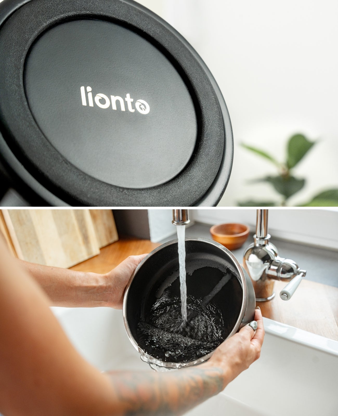 Lionto Hundenäpfe ciotola cane acciaio inox 825 ml antiscivolo nera