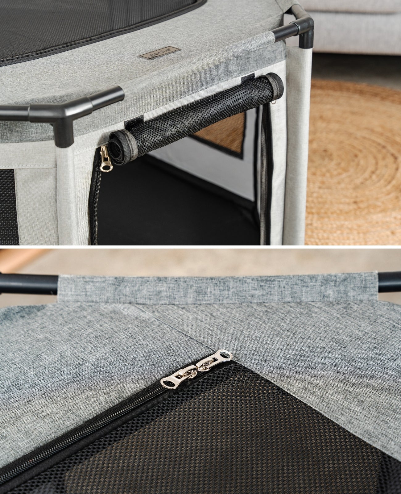Lionto Welpenausstattung box cuccioli 112x112x62 cm tessuto