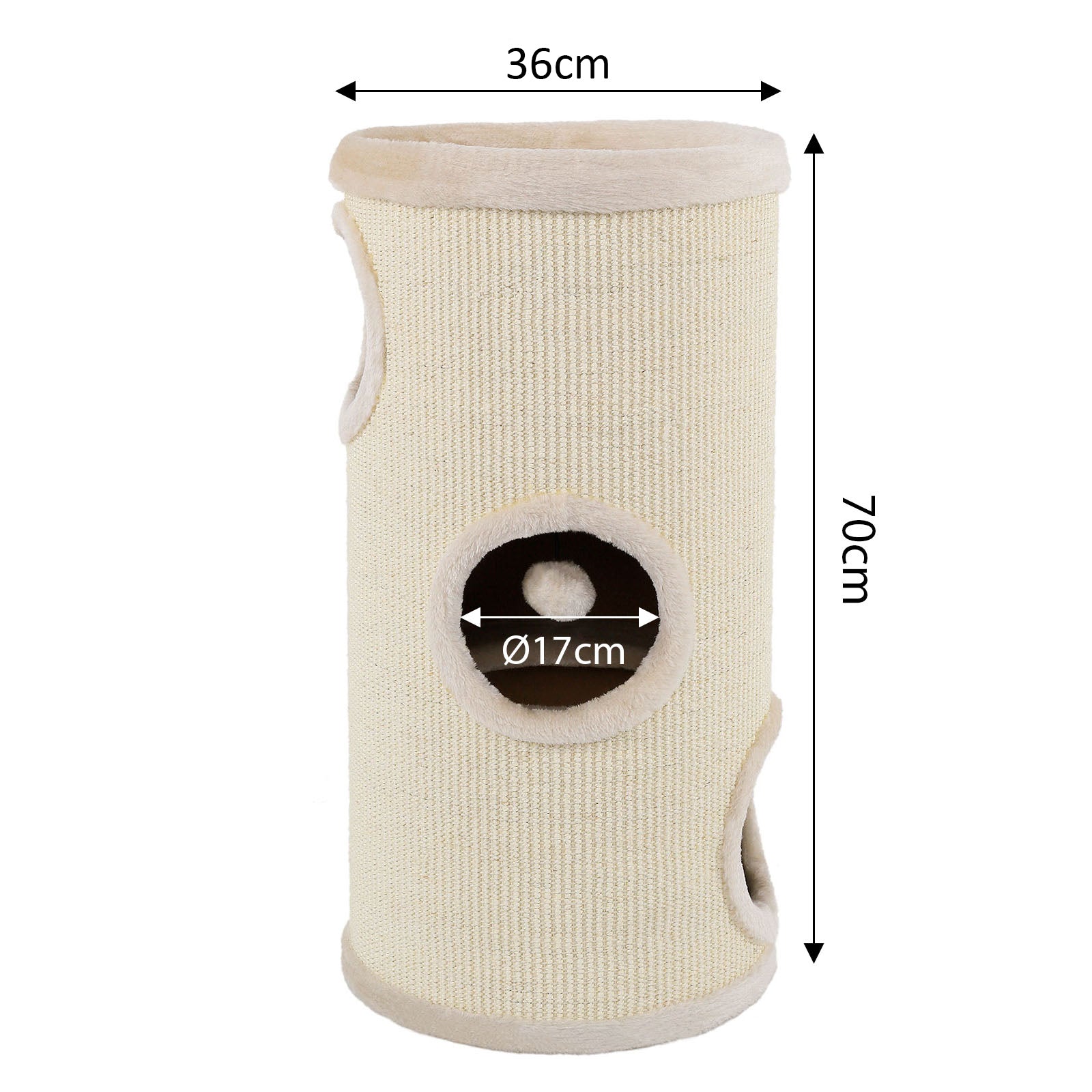 Lionto Katzenkratzbäume tiragraffi gatti beige 50 cm sisal
