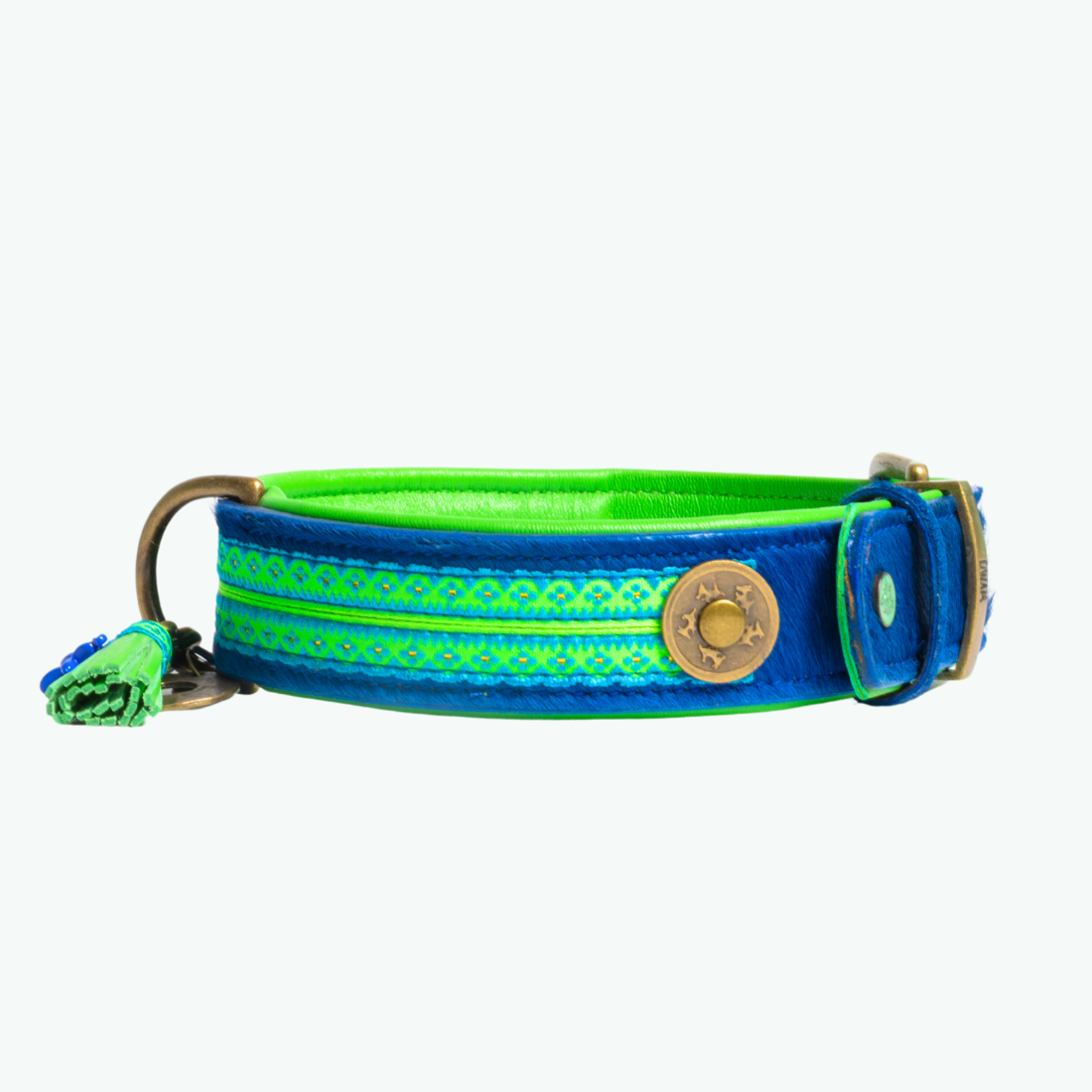 Dog with a Mission Zula collare cane L blu pelo 40-47 cm