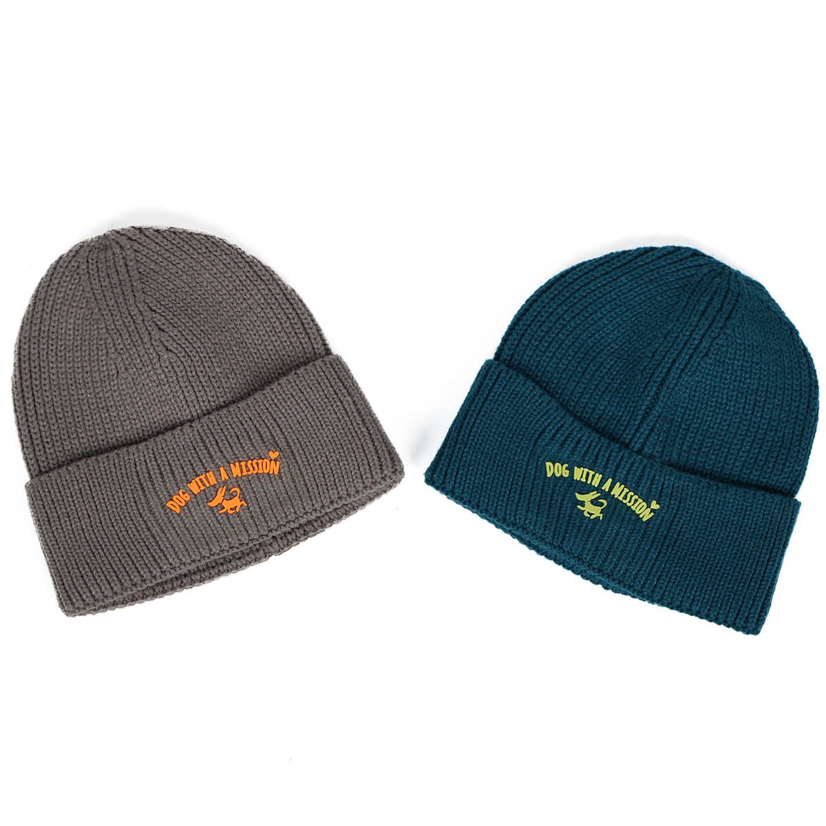 Dog with a Mission Mutsen Beanie berretto blu scuro turchese
