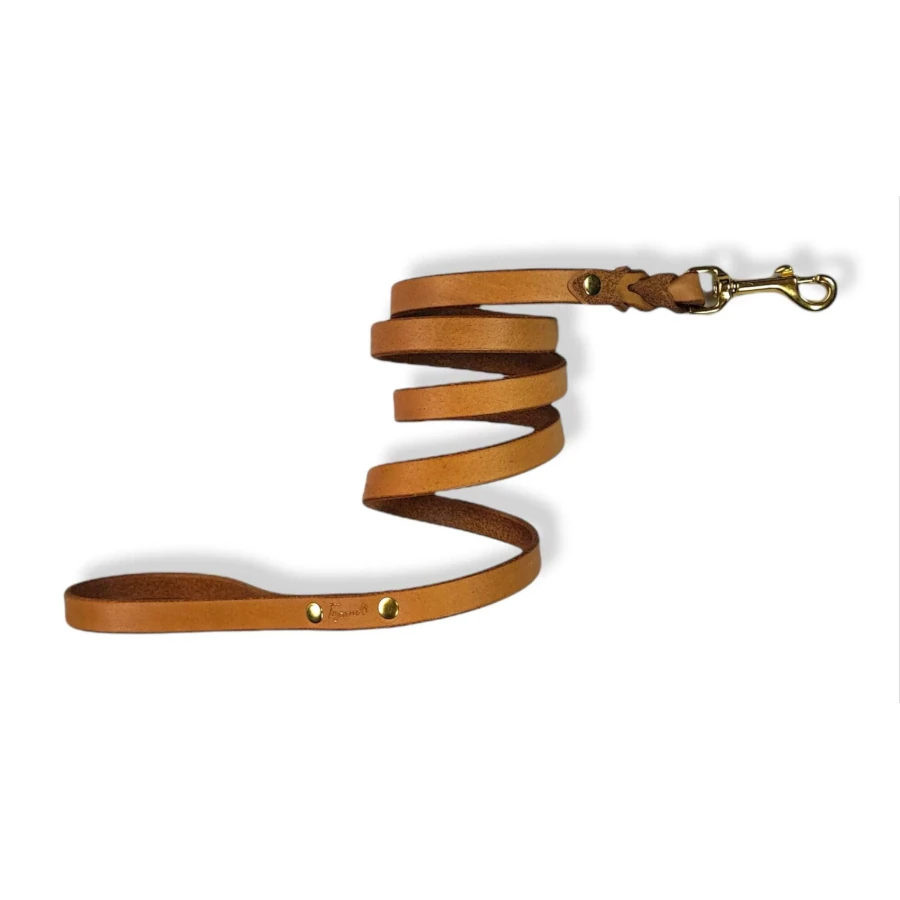 Toscani Cuoio Guinzaglio Cane Pelle Intrecciato 150 cm