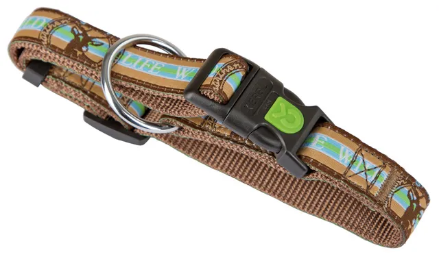 Kerbl Pet Wild Life collare cane nylon con clip fantasia