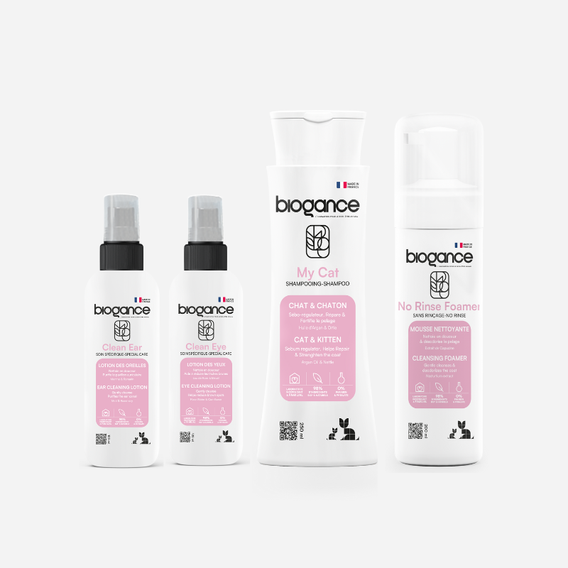 Biogance Pack Gatto e Gattino kit igiene 4 pezzi naturale