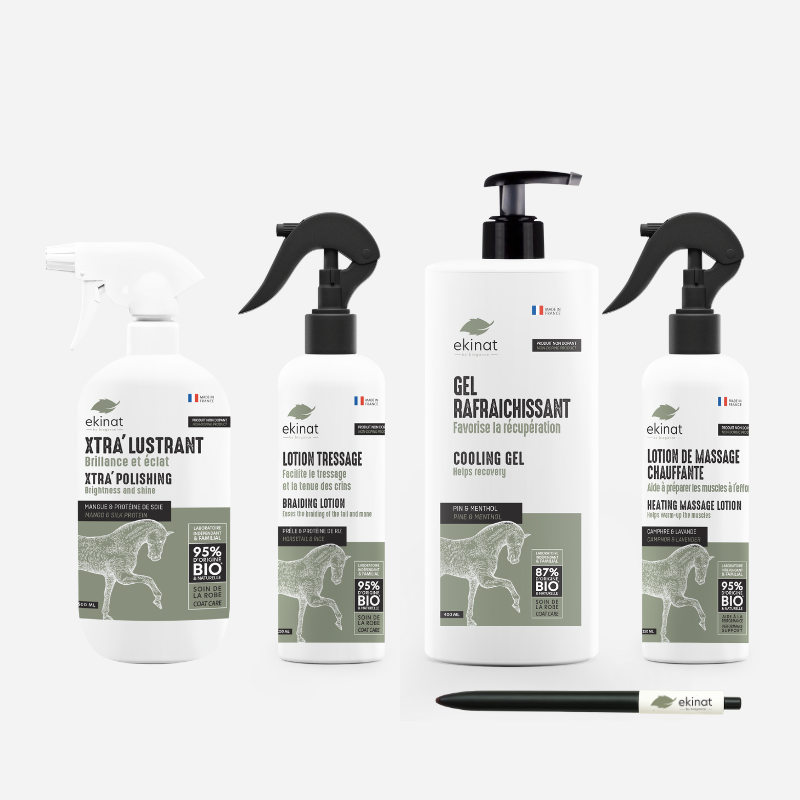 Ekinat Pack Concorso cavallo lozione + lustrante + gel