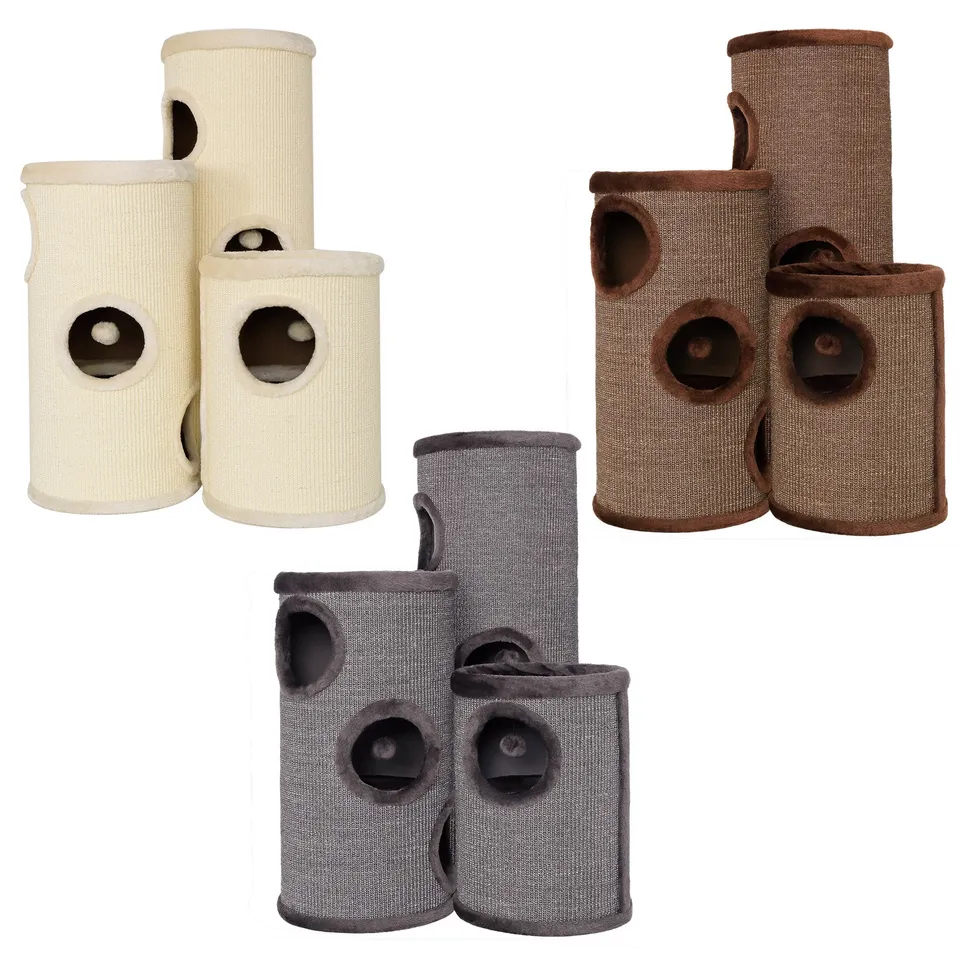 Lionto Katzenkratzbäume tiragraffi gatti beige 50 cm sisal