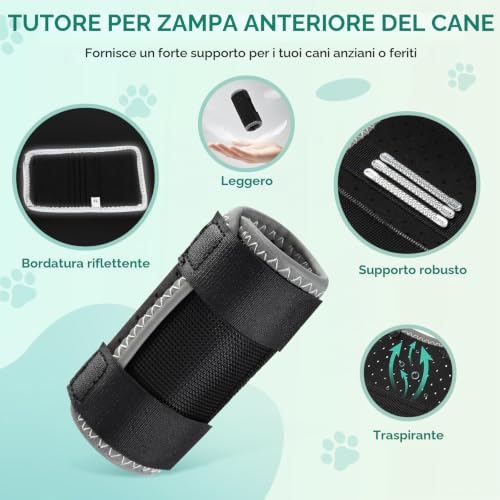 Ohcozzy Ginocchiere per Cani S 2 pezzi anti-leccamento