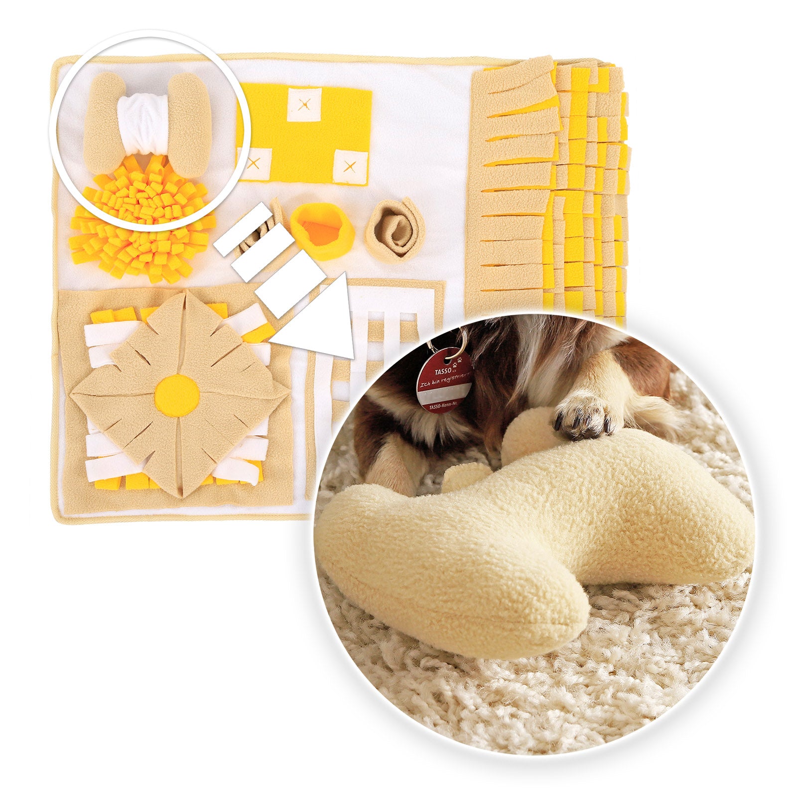Lionto Tappeto Olfattivo Cani M 70x60 cm Giallo Marrone