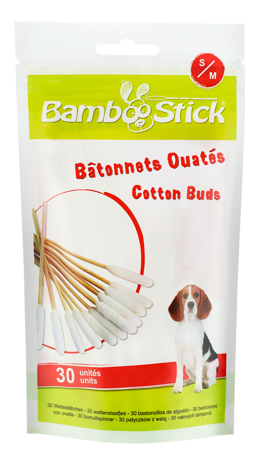 Kerbl Pet Cotton Bud Bamboo bastoncini orecchie cane