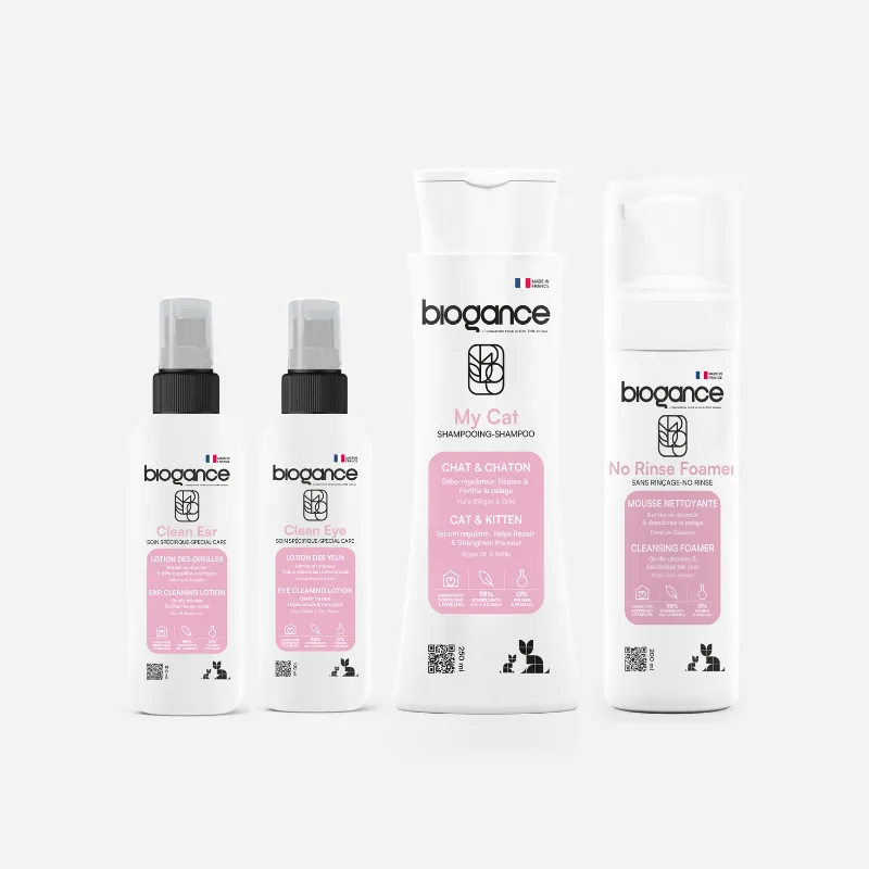 Biogance Pack Gatto e Gattino kit igiene 4 pezzi naturale