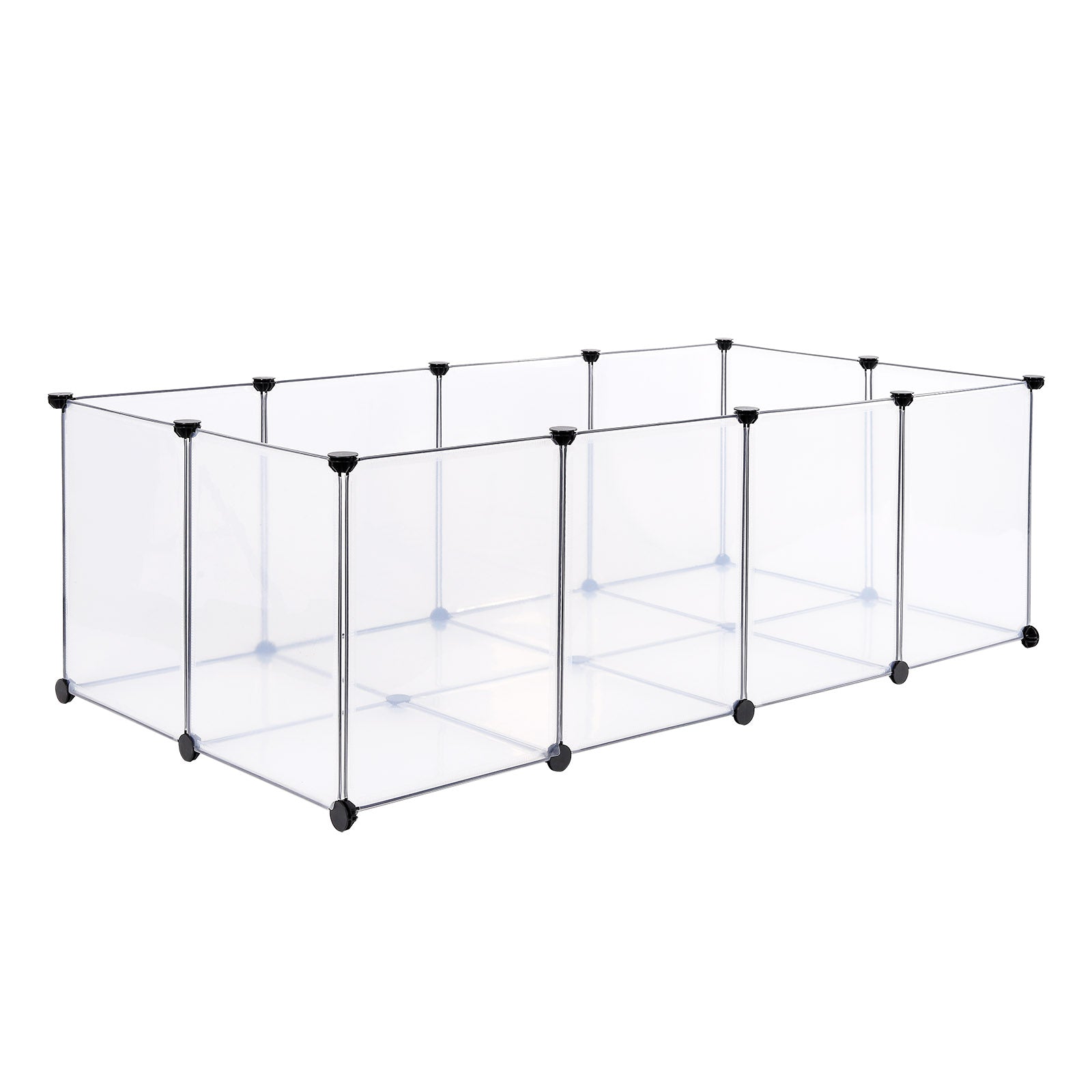 Lionto Kleintiergehege recinto plastica 145x74x47 cm con fondo trasparente