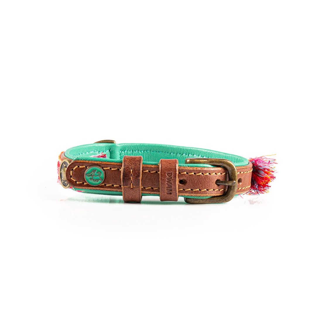Dog with a Mission Boho Rosa L collare in pelle rosa 4 cm