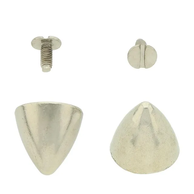 Toscani Rivetti e borchie Borchia cono grande zinco argento 13mm